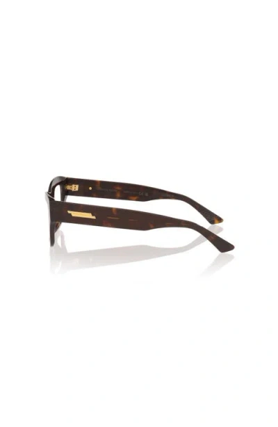 Bottega Veneta 49mm Rectangle Optical Glasses In Brown