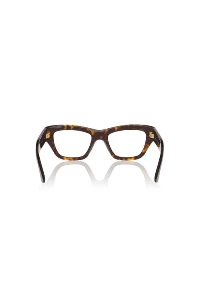 Bottega Veneta 49mm Rectangle Optical Glasses In Brown