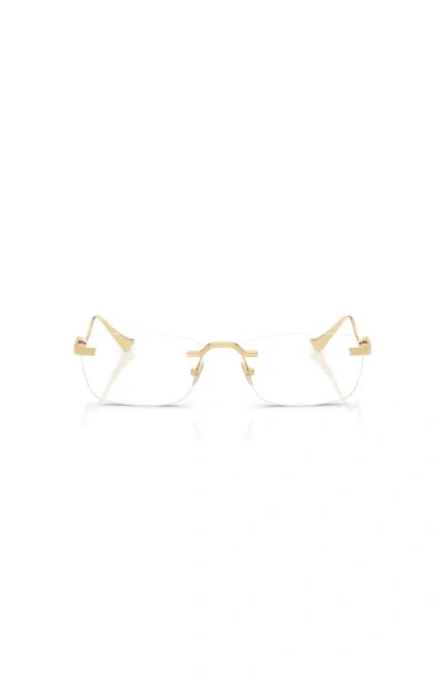 Ferrari 54mm Rectangle Optical Glasses In Gold