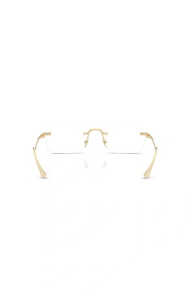 Ferrari 54mm Rectangle Optical Glasses In Gold