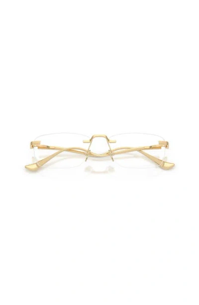Ferrari 54mm Rectangle Optical Glasses In Gold