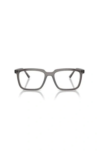 Ray Ban Ray-ban 54mm Rectangle Optical Glasses In Brown