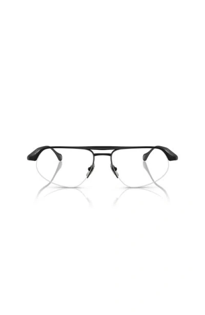 Ferrari 57mm Irregular Optical Glasses In Black