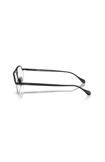 Ferrari 57mm Irregular Optical Glasses In Black