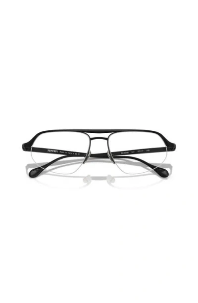 Ferrari 57mm Irregular Optical Glasses In Black