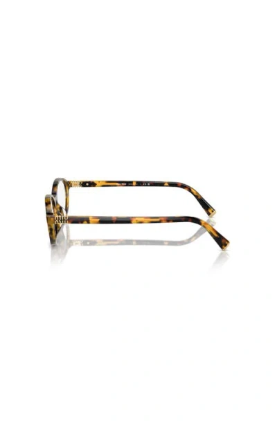 Miu Miu 55mm Oval Optical Glasses In Brown