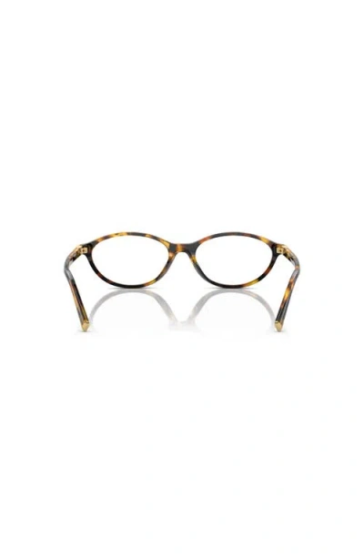 Miu Miu 55mm Oval Optical Glasses In Brown