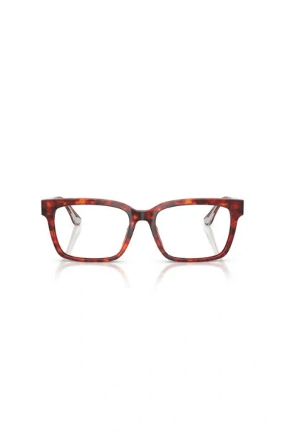 Ferrari 55mm Rectangle Optical Glasses In Red