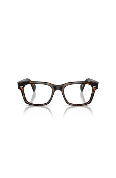 Oliver Peoples 57mm Square Optical Glasses In Brown