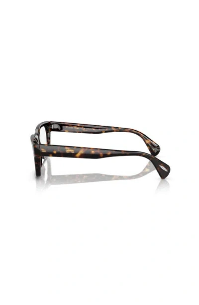 Oliver Peoples 57mm Square Optical Glasses In Brown