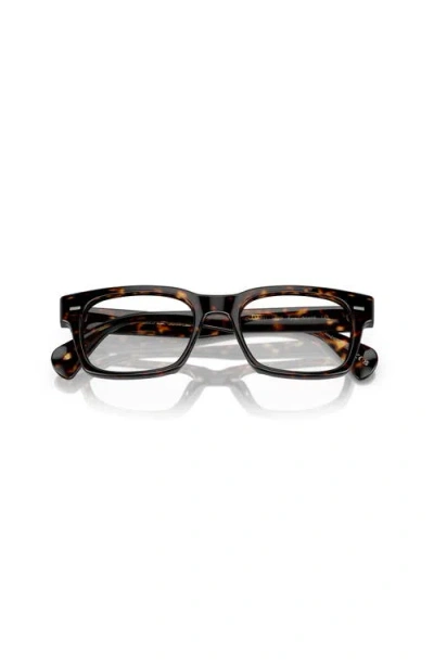Oliver Peoples 57mm Square Optical Glasses In Brown