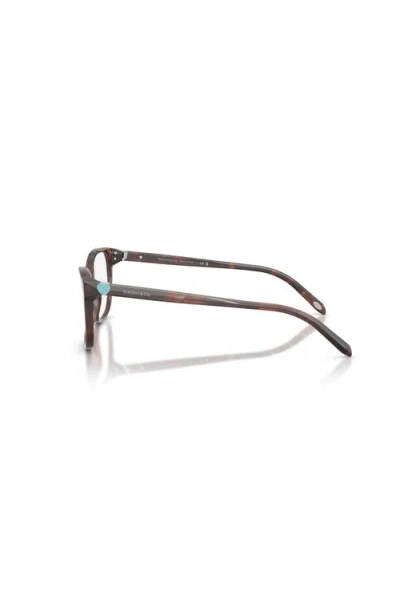 Tiffany & Co 0tf2097 Rectangular Acetate Frame Eyeglasses In Brown