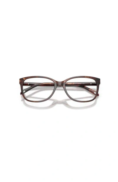 Tiffany & Co 0tf2097 Rectangular Acetate Frame Eyeglasses In Brown