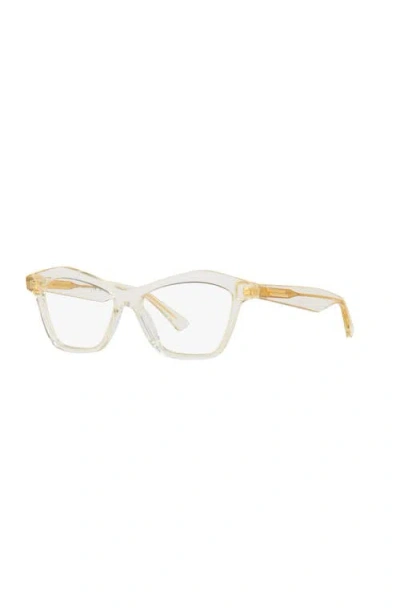 Bottega Veneta 54mm Cat Eye Optical Glasses In Yellow