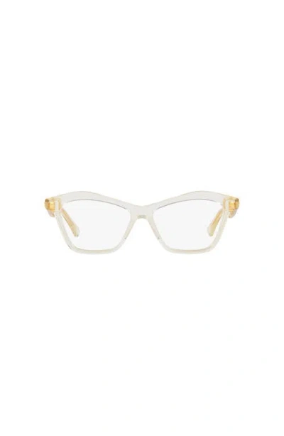 Bottega Veneta 54mm Cat Eye Optical Glasses In Yellow
