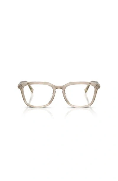 Brunello Cucinelli 53mm Rectangle Optical Glasses In Neutral