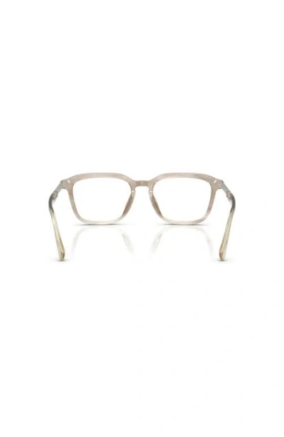 Brunello Cucinelli 53mm Rectangle Optical Glasses In Neutral