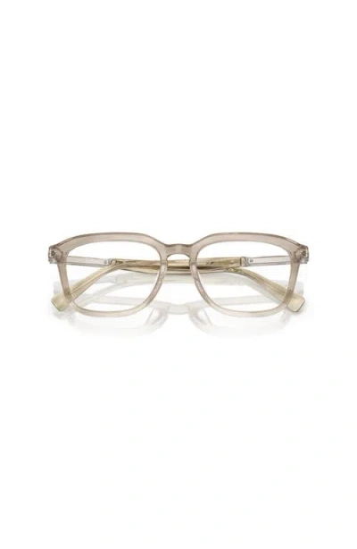 Brunello Cucinelli 53mm Rectangle Optical Glasses In Neutral