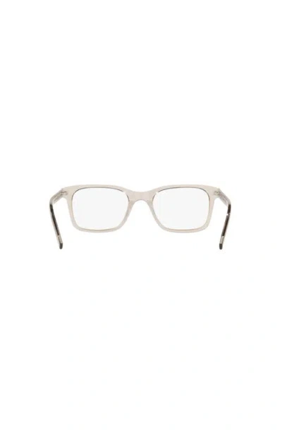 Saint Laurent 51mm Rectangle Optical Glasses In Gray