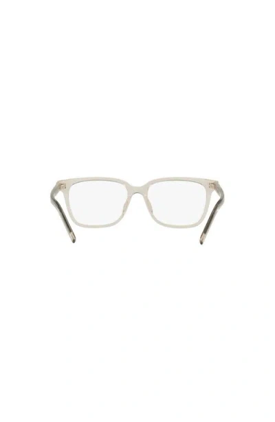 Saint Laurent 55mm Rectangle Optical Glasses In Neutral