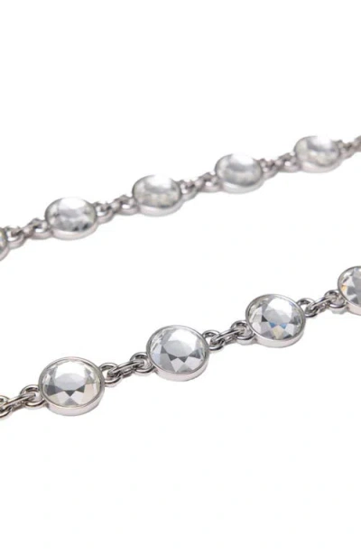 Maje Womens Chain And Rhinestone Metal Belt Silvery In Silver