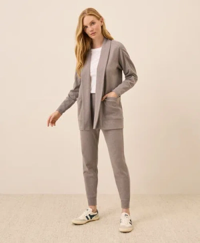 Pact Organic Airplane Wrap Cardigan In Brown