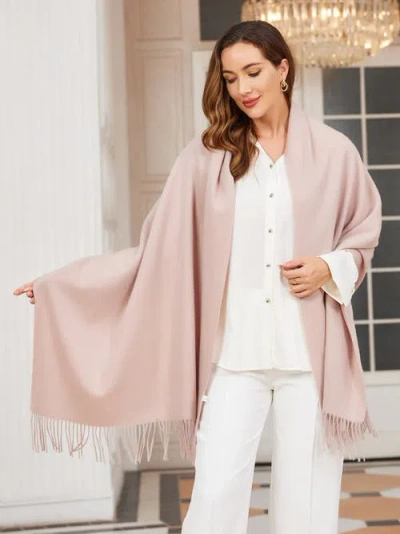 Silksilky Pure Wool Scarf Shawl In Sand