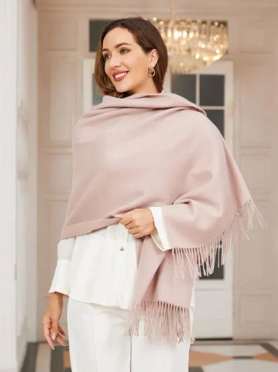 Silksilky Pure Wool Scarf Shawl In Sand