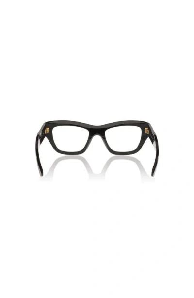 Bottega Veneta 49mm Rectangle Optical Glasses In Black