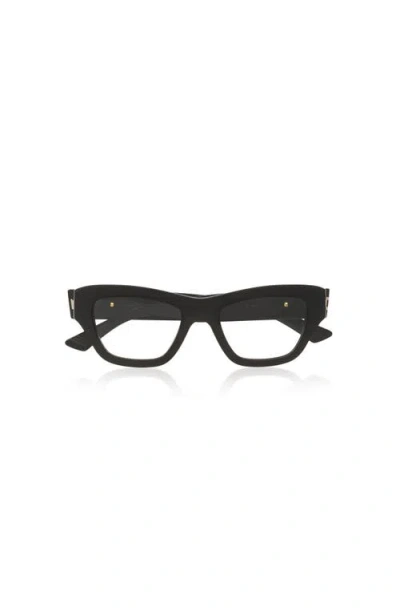 Bottega Veneta 49mm Rectangle Optical Glasses In Black