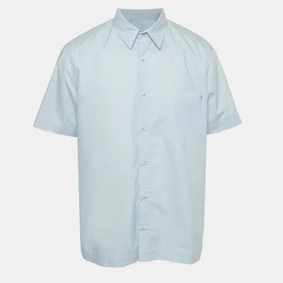 Pre-owned Nanushka Blue Cotton Short Sleeve Shirt L