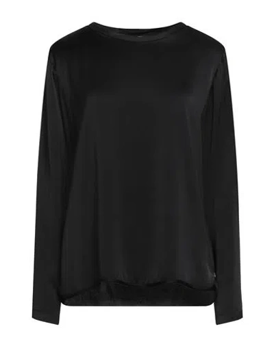 Ottod'ame Woman Top Black Size 10 Viscose In Black