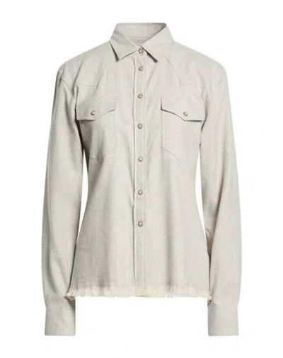 Eleventy Woman Shirt Light Grey Size 8 Cotton In Gray