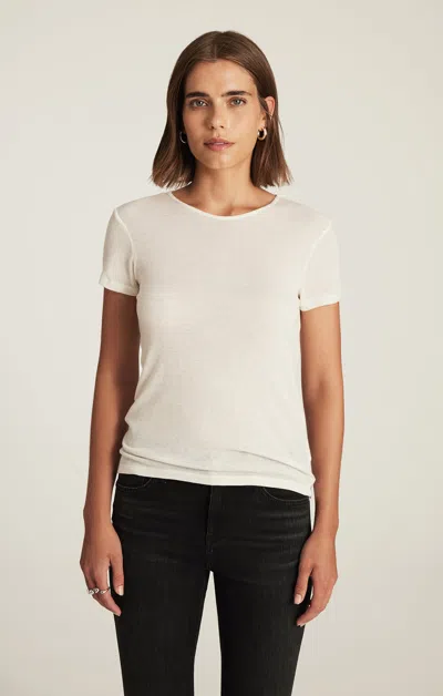 Mavi Edition Cap Sleeve T-shirt In Marshmallow In White