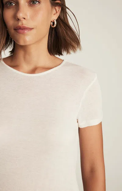 Mavi Edition Cap Sleeve T-shirt In Marshmallow In White