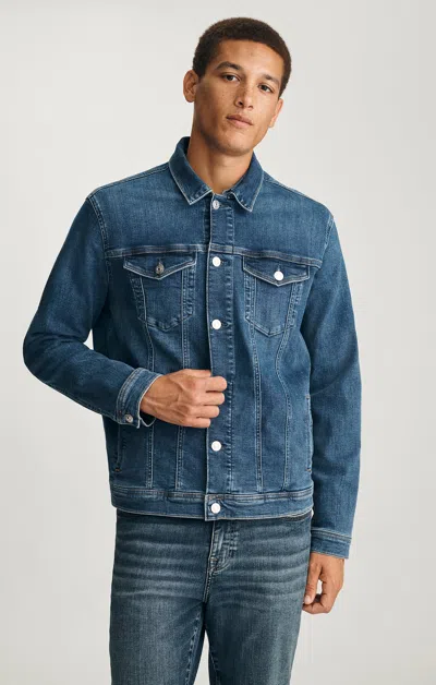 Mavi Drake Denim Jacket In Mid Brushed Classic Vintage In Blue