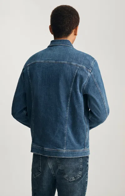 Mavi Drake Denim Jacket In Mid Brushed Classic Vintage In Blue