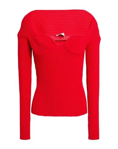 Magda Butrym Woman Sweater Red Size 4 Viscose, Polyester In Red