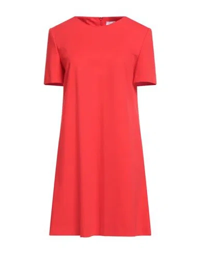 Harris Wharf London Woman Mini Dress Red Size 4 Viscose, Polyamide, Elastane In Red