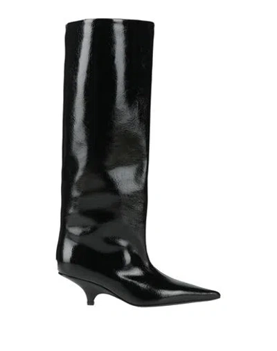 Totême Patent Leather The Wedge Heel Booties Heel 6cm In Black
