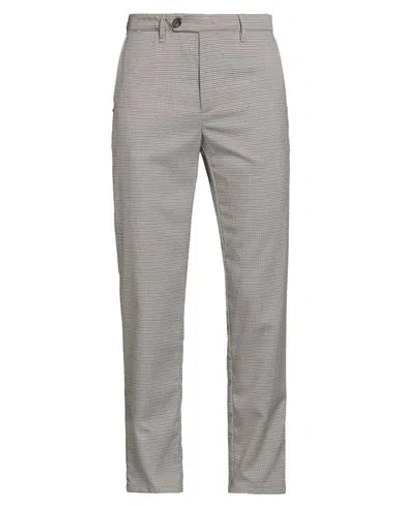 White Sand Man Pants Brown Size 32 Cotton, Viscose, Elastane In Gray
