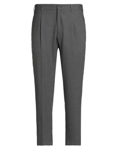 Santaniello Man Pants Grey Size 38 Polyester, Wool, Elastane In Gray