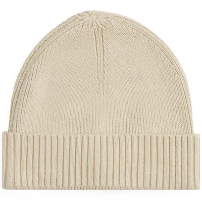 Tommy Hilfiger Flag Beanie Hat Beige In Neutral