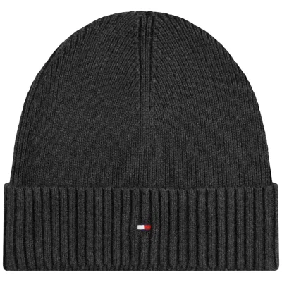 Tommy Hilfiger Flag Beanie Hat Grey In Gray