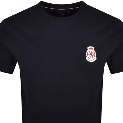 Tommy Hilfiger Crest T Shirt Desert Sky Navy In Black