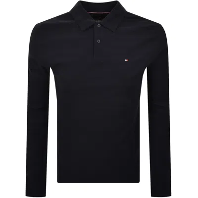 Tommy Hilfiger Herringbone Polo T Shirt Navy In Blue
