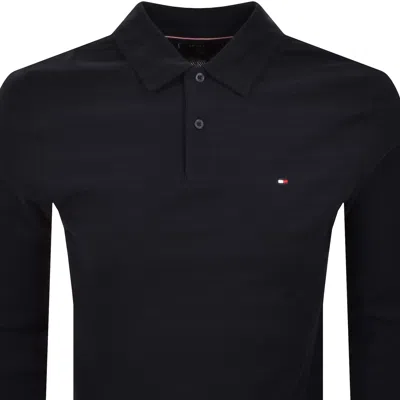 Tommy Hilfiger Herringbone Polo T Shirt Navy In Blue