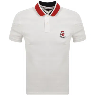 Tommy Hilfiger Herringbone Collar Polo White In White