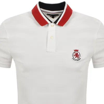 Tommy Hilfiger Herringbone Collar Polo White In White