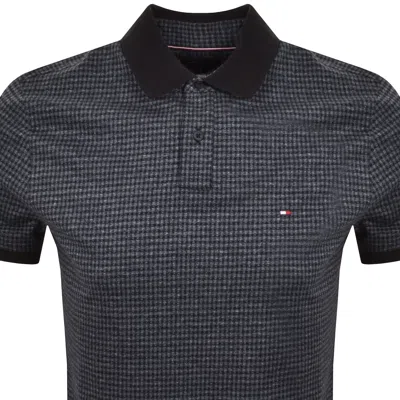 Tommy Hilfiger Mouline Check Jacquard Polo Blue In Blue